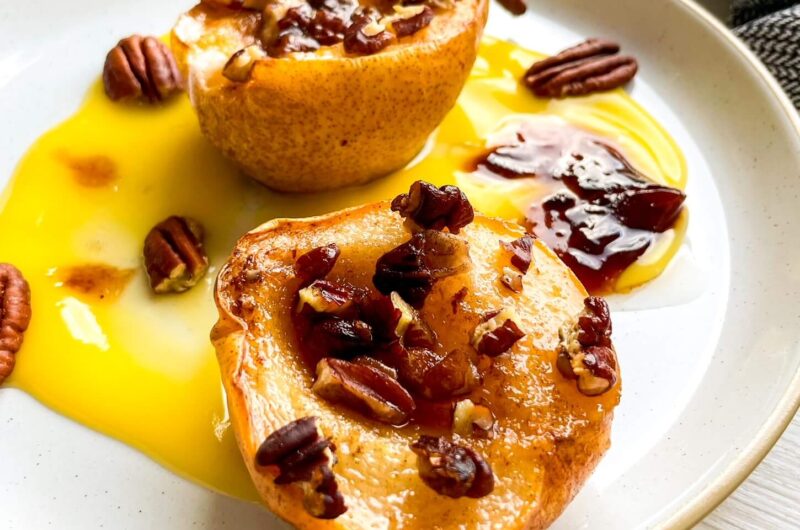 Delightful Brown Sugar Baked Pears with Pecans