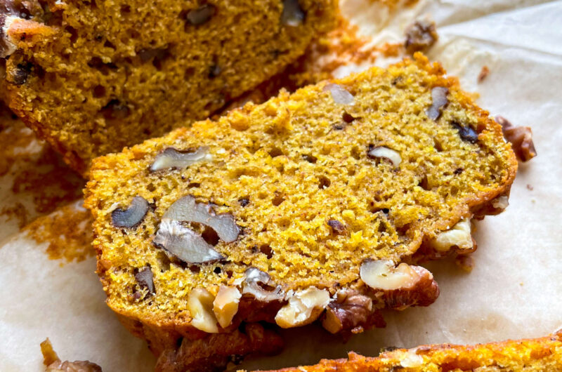 Super Easy & Delicious Coffee & Walnut Pumpkin Bread