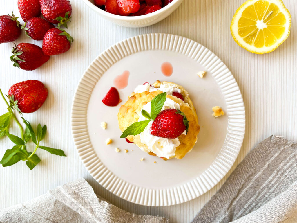 lemon strawberry shortcake