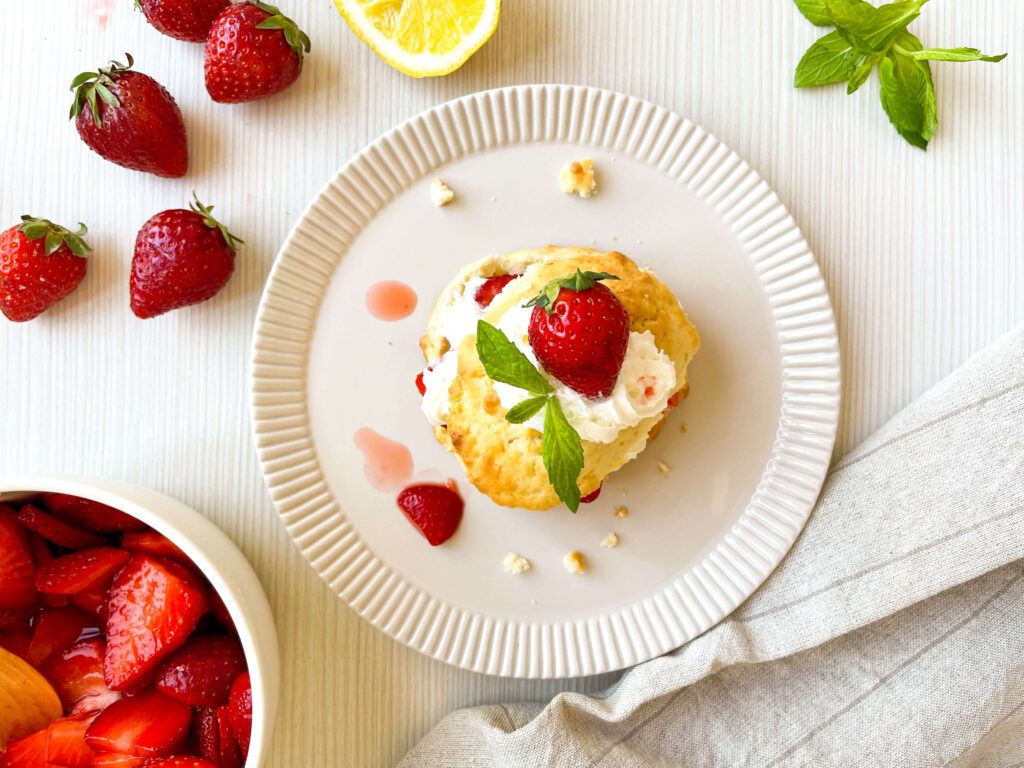 lemon strawberry shortcake