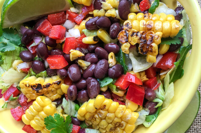 Mexican Chopped Salad with Creamy Avocado Dressing