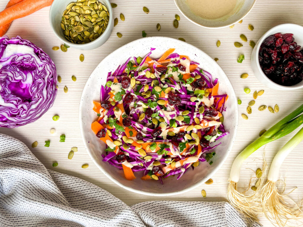 Red Cabbage Carrot Salad (coleslaw)
