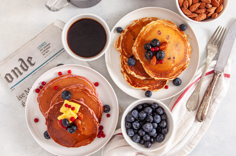 Special Spiced Purple Blueberry Pancakes