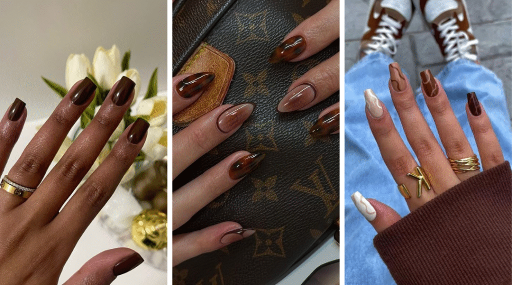 brown nails