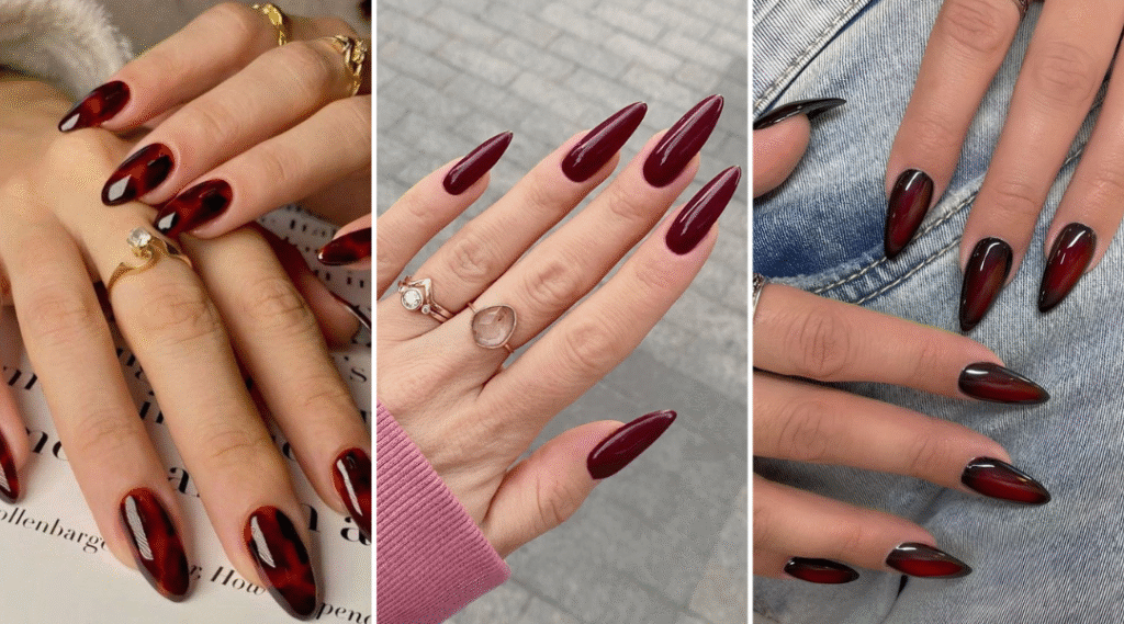 dark red nail ideas