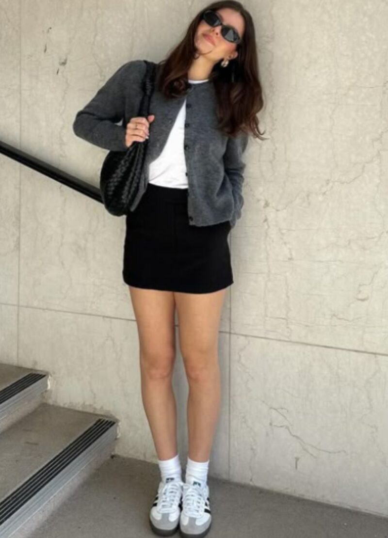 black skirt outfit ideas