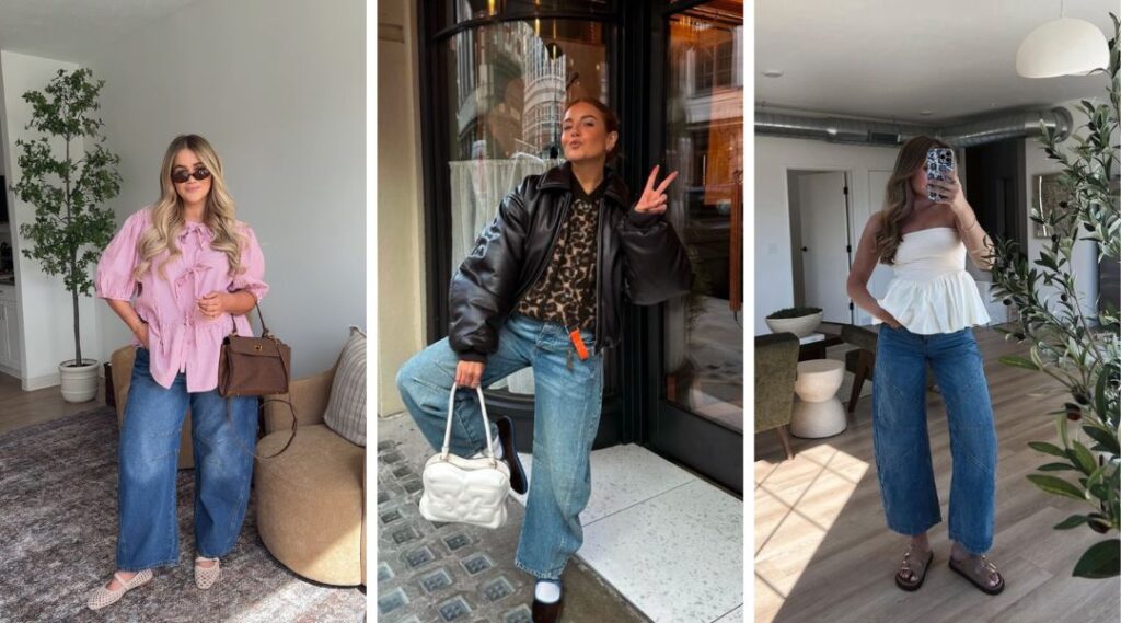 barrel jeans outfit ideas