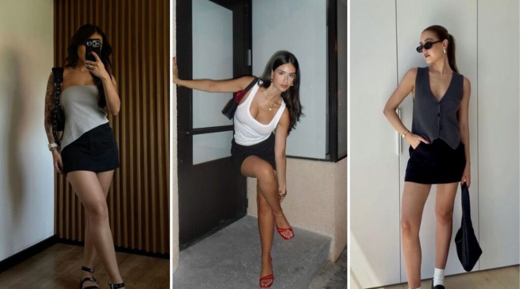 black skirt outfit ideas