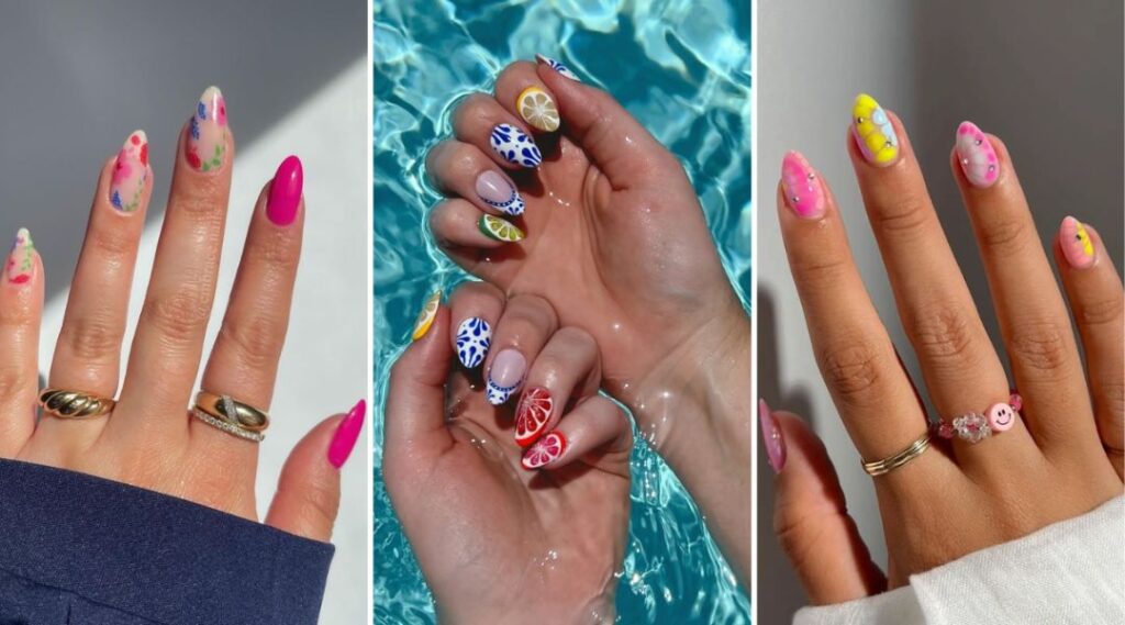 tropical summer nails